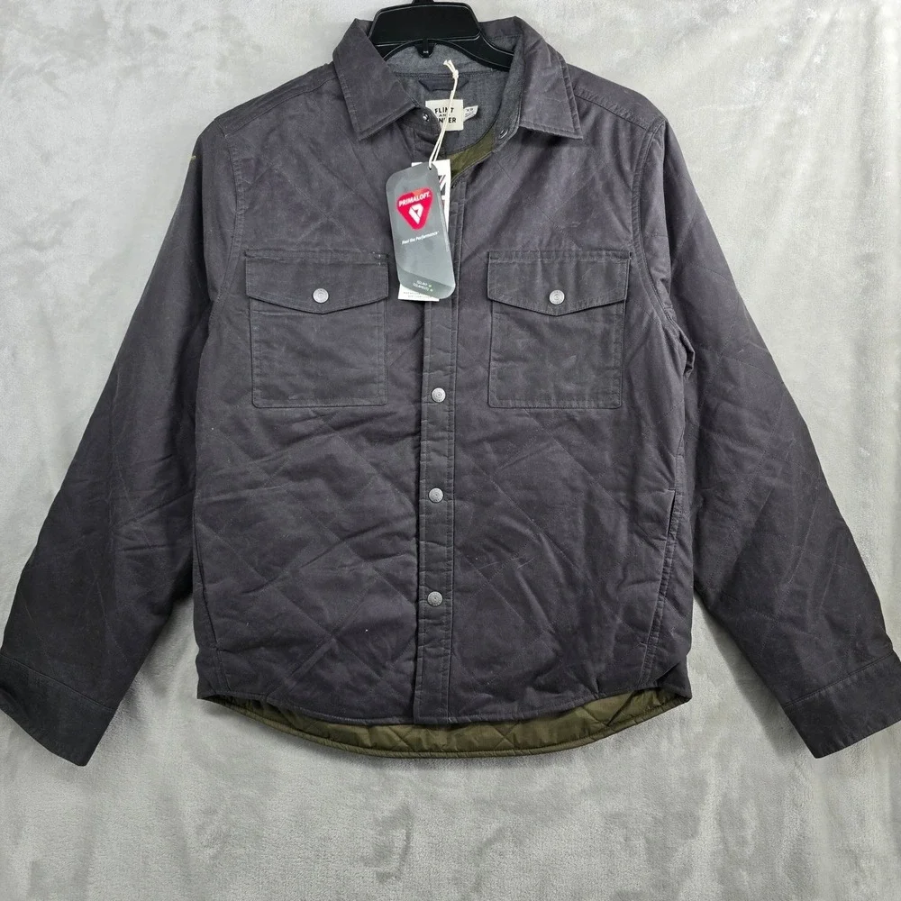 Flint and Tinder Mens XS Tekwax Quilted Jacket Primaloft Dark Gray‎ new